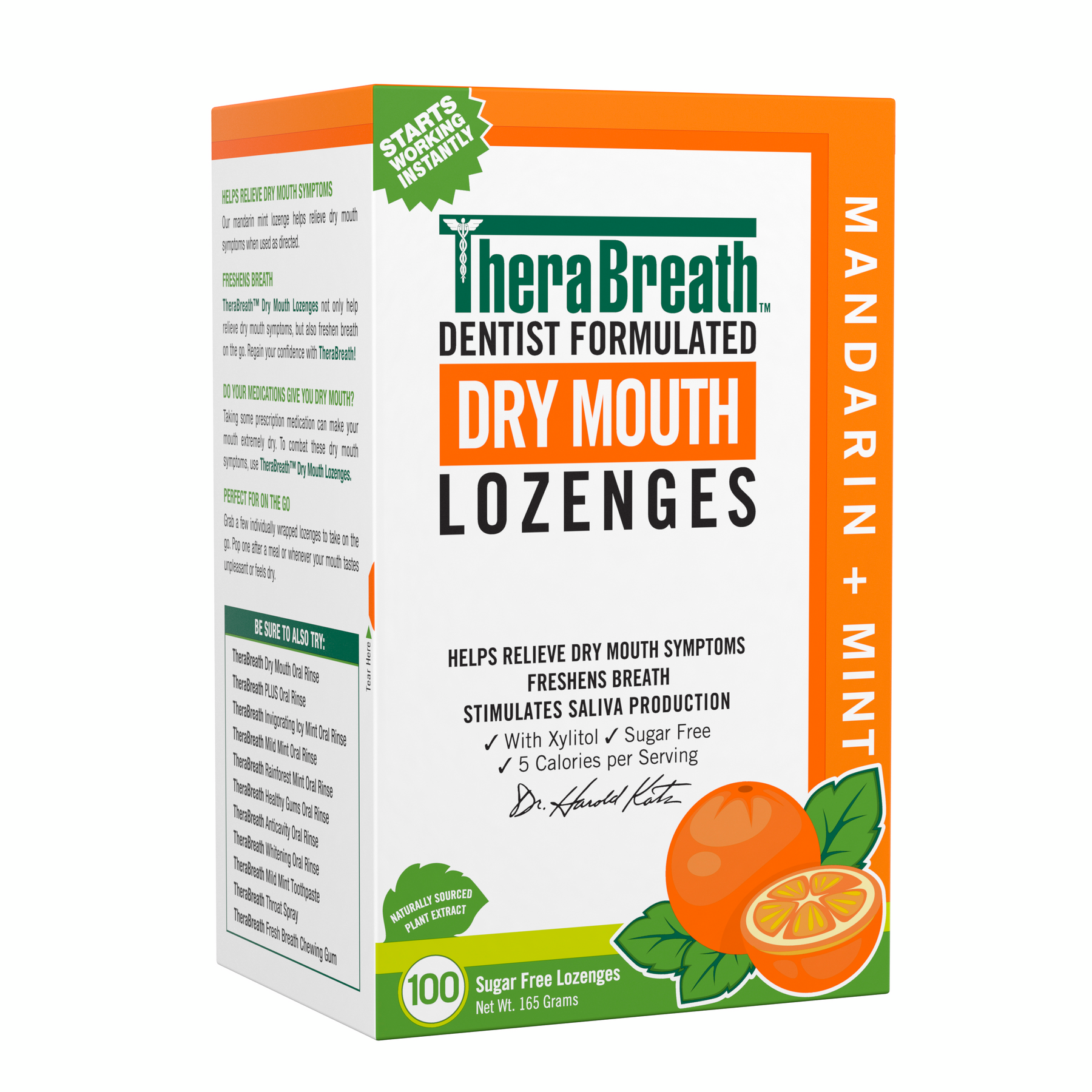 Alternative view of Dry Mouth Lozenges - Mandarin Mint